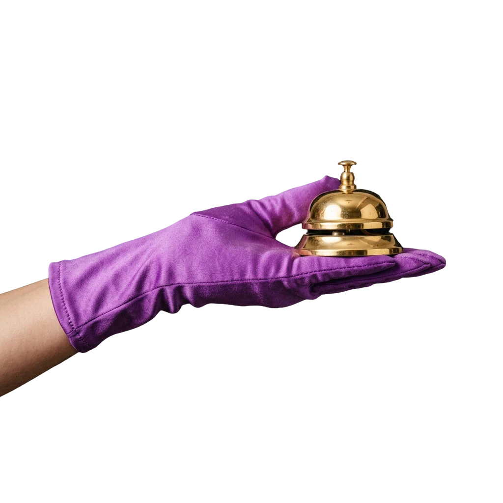 Golden service bell representing Here2Win Casino support