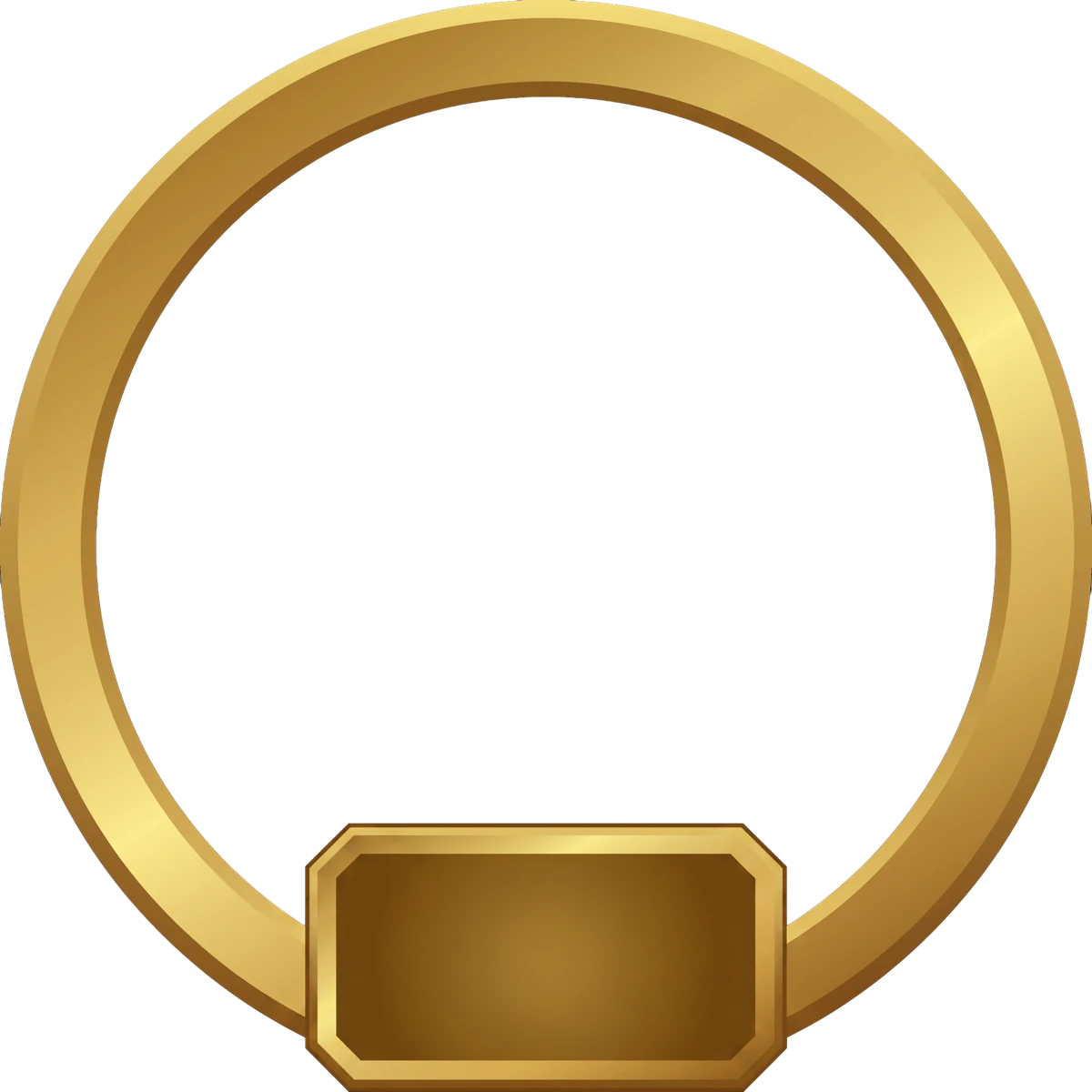 Empty gold medal frame echoing the pots-and-prizes look of 3 Luxor Pots: Hold and Win